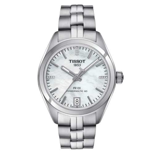 Tissot PR 100 Powermatic 80 33 Stainless Steel / MOP / Bracelet
